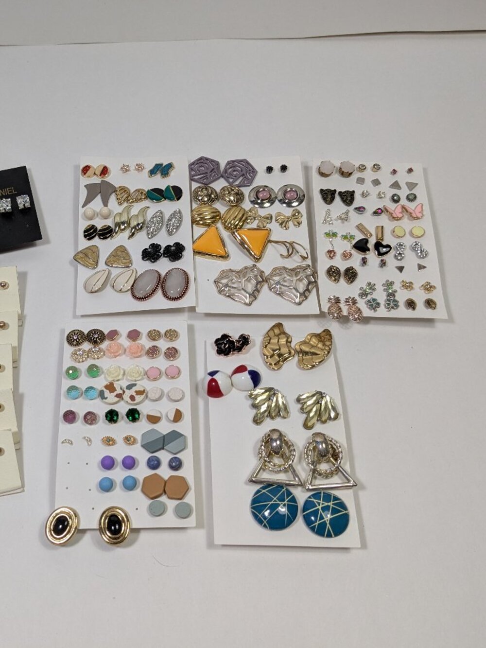 Stud Earring Lot 92 Fashion Jewelry Ready to Wear Variety Styles Sizes Shapes
